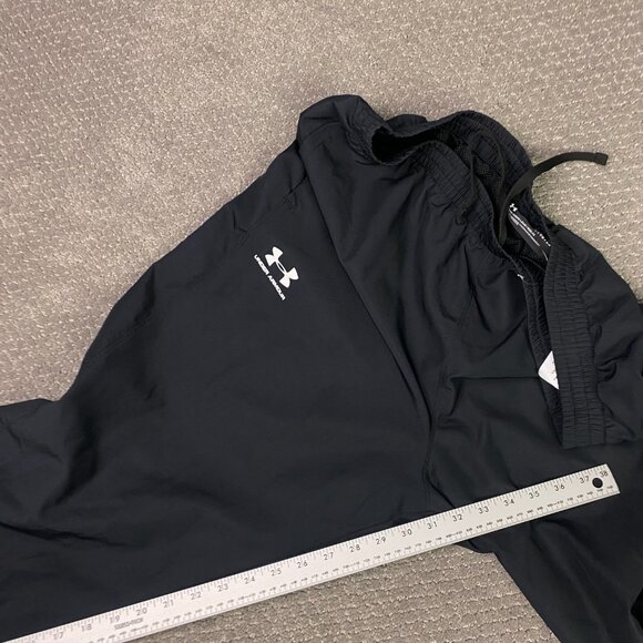 NWOT Under Armour UA Vital Woven Pants Mens XL Black Track Running Gym Ankle Zip - Picture 14 of 15